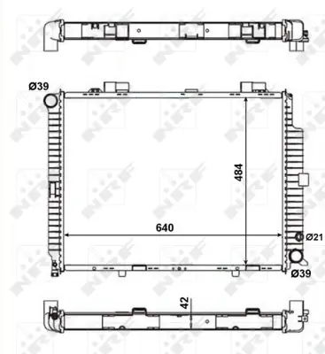 NRF 56139 Mercedes E-Series 3.0d 96-Radiator A2105001903