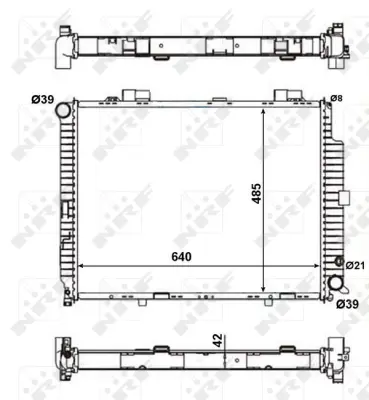 NRF 56140 Mercedes E-Series 3.0d 96-Radiator A2105006703