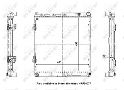 NRF 56141 Mercedes 200-Series 2.3 85-Radiator A1245008703