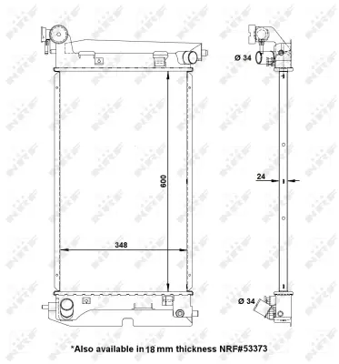 NRF 56151 Toyota Corolla 1.6 01-Radiator 1640021140