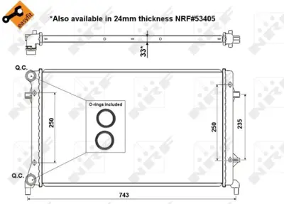 NRF 56153 Vw Golf 1.4 09-Radiator 1K0121251F 1K0121251R