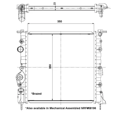 NRF 56159 Motor Radyator Clıo 1,1ı Rn Rt Mekanık Klımasız 8660000442