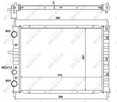 NRF 58013 Motor Su Radyatoru Fıat Marea 1.8 96-                        7767815