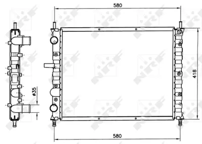 NRF 58017 Fıat Marea 1.8 96-Radiator 7767815