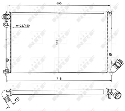 NRF 58019 Motor Su Radyatoru Peugeot 406 1.8 96- 1301GB