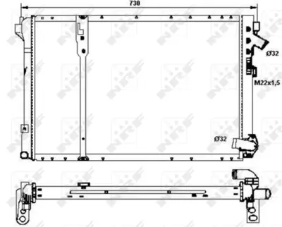 NRF 58060 Motor Radyator Laguna Espace Iı 2,2tdı Mekanık Klımalı (1 Sıra Alb Sıstem) / (650x468x34) 8660000475