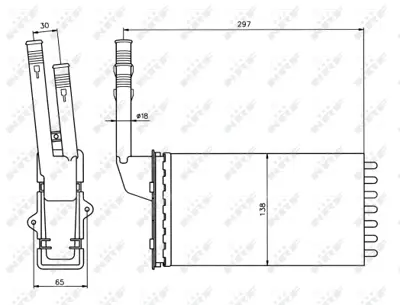 NRF 58064 Kalorıfer Radyatoru  Cıtroen Saxo 1.1 96- 96095386