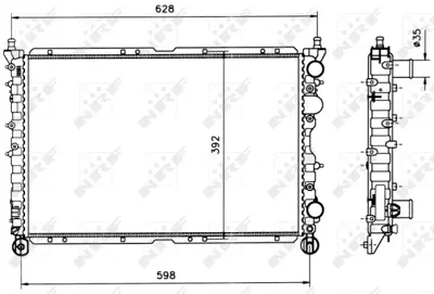 NRF 58085 Alfa Romeo 146 1.4 95-Radiator 