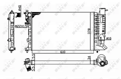 NRF 58092 Motor Su Radyatoru Peugeot 306 1.9d 93- 1301X3