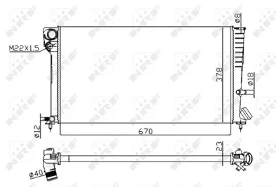 NRF 58101A Motor Su Radyatoru Cıtroen Berlıngo 1.9d 97- 96275073