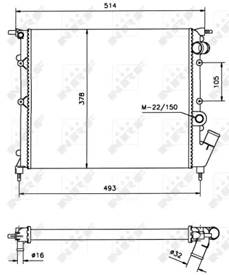 NRF 58105 Motor Su Radyatoru Renault Express 1.2 92- 8660000482