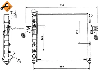 NRF 58112 Jeep Grand Cherokee 4.0 99-Radiator 52079428AD