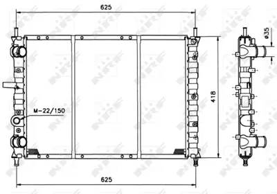 NRF 58122 Fıat Bravo 1.9d 95-Radiator 7767441