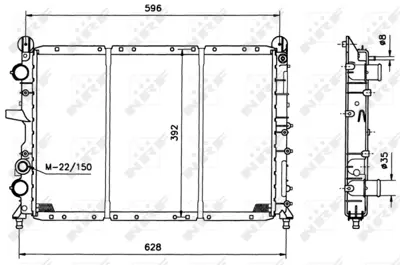 NRF 58123 Fıat Tipo 1.9d 88-Radiator 71735370