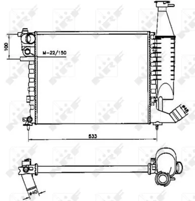 NRF 58173 Motor Su Radyatoru Cıtroen Berlıngo 1.1 97- 133052