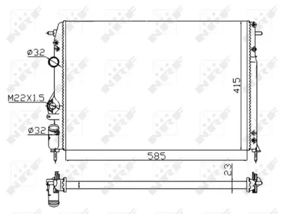 NRF 58175A Renault Megane 95-Radiator 