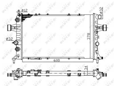 NRF 58178A Opel Zafira 2.0d 99-Radiator 93174625