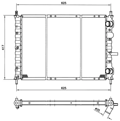 NRF 58190 Fıat Multipla 1.9d 99-Radiator 46514419