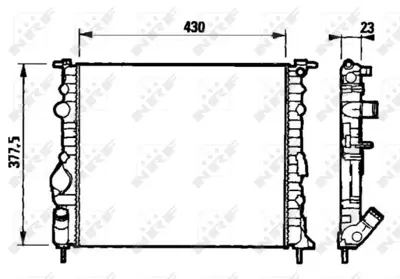 NRF 58192 Motor Radyatoru Clıo Iı Kangoo 1,2 Mekanık (430x377,5x23) 2140000QAV 8660000435