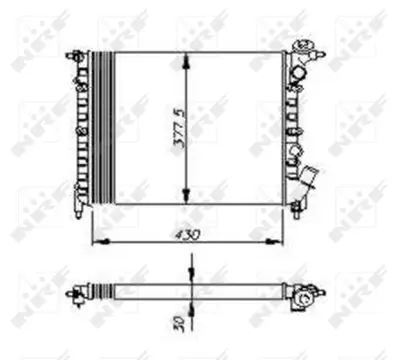 NRF 58207 Motor Radyatoru R19 1,4 1,4ı (430x378x34) 7700810264