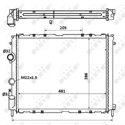 NRF 58210 Renault Clio 1.9d 98-Radiator 8660000457