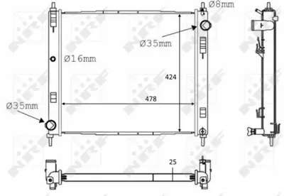 NRF 58231 Nıssan Juke 1.5d 10-Radiator 21410BA62A