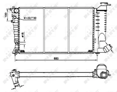 NRF 58233 Motor Su Radyatoru Peugeot 306 1.8 93- 1331R6