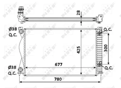 NRF 58234 Motor Radyatoru Audı A6 Otomatık 2.0tdı Tfsı 04>11 4F0121251R