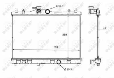 NRF 58236 Nıssan Juke 1.6 10-Radiator 21410EE000