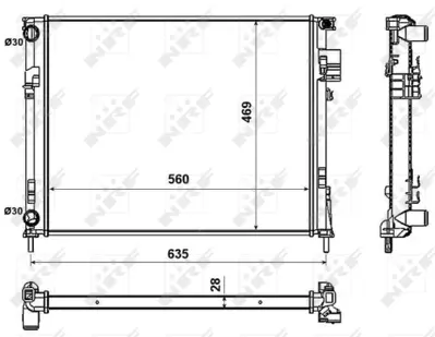 NRF 58332 Motor Su Radyatoru Renault Trafıc 1.9d 01- Manuel  2140000QAS 8660003485 91166001