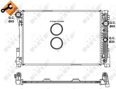 NRF 58335 Mercedes C-Series 2.2d 07-Radiator A2045004303