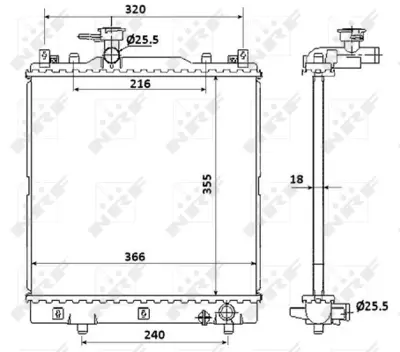 NRF 58353 Suzukı Alto 02-Radiator 1770079F14