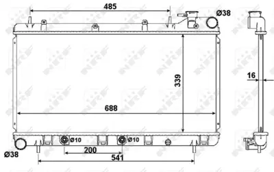 NRF 58372 Subaru Forester 2.0 98-Radiator 45199FC021