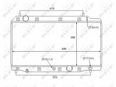 NRF 58383 Honda Cr-V 2.2d 07-Radiator 19010RMAE01