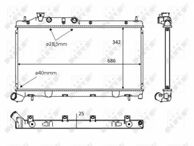 NRF 58385 Subaru Forester 2.0d 08-Radiator 45119AG080