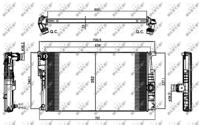 NRF 58411 Motor Su Radyatoru Otm/Sanz Bmw N47 N13 B47 F30 F20 F22 F32 F34 F36 8673370