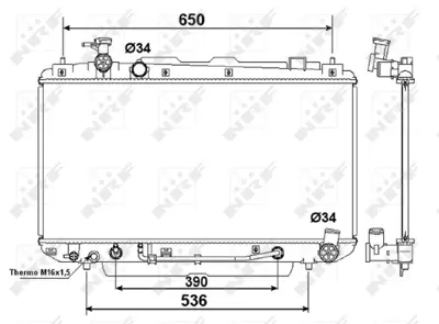 NRF 58415 Toyota Rav 4 2.0 00-Radiator 164002846087