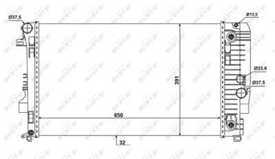 NRF 58440 Mercedes Viano 2.2d 04-Radiator A6395011201