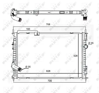 NRF 58455 Nıssan Qashqai 1.6d 07-Radiator 21400BB50A