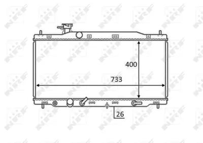 NRF 58456 Honda Cr-V 2.0 07-Radiator 19010RZPG51