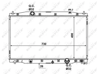 NRF 58457 Honda Cr-V 2.2d 07-Radiator 19010R06E01