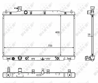 NRF 58469 Honda Cr-V 2.4 07-Radiator 19010RZAA51