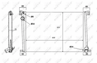 NRF 58472 Motor Su Radyatoru Mını R55 R56 R57 R58 R60 R61 7535099