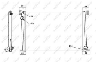 NRF 58472A Motor Su Radyatoru Mını R55 R56 R57 R58 R60 R61 7535099