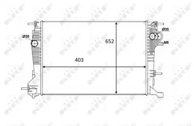 NRF 58488 Motor Radyatoru Megane Iıı 1,9dcı / 2,0 Olcu: 390*652*27 214100015R