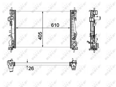 NRF 58492 Alfa Romeo Giulietta 1.4 10-Radiator 