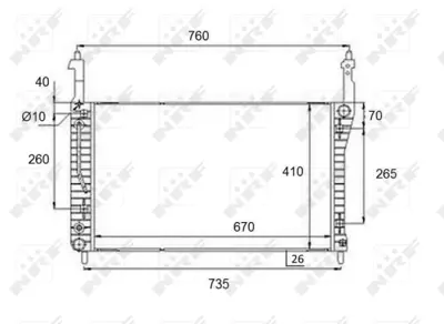 NRF 58509 Chevrolet Captiva 2.0d 07-Radiator 96629056