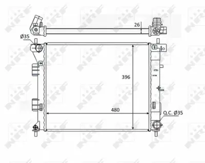 NRF 58522 Hyundaı İ30 1.6d 12-Radiator 25310A5800