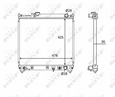 NRF 58536 Suzukı Vitara 1.6 89-Radiator 1770056B11