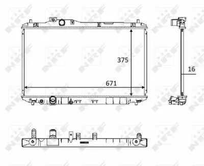 NRF 58537 Honda Civic 1.8 12-Radiator 19010R3AG01